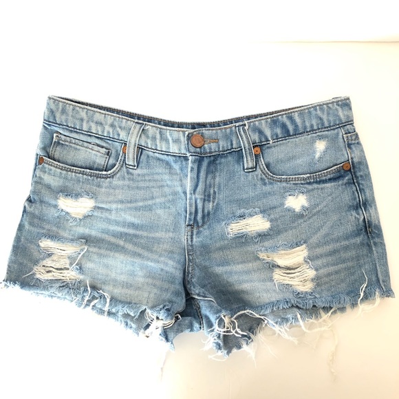 Blank NYC Pants - Blank NYC Tomboy Short 25 Denim Jean Shorts Cutoff Distressed light wash
